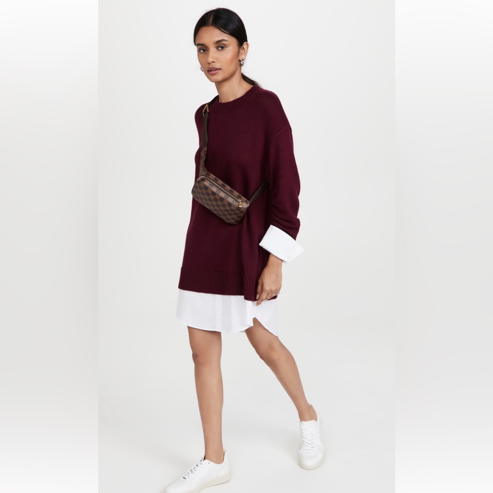 Cinq à Sept Merlot Santana Sweater Dress Size M